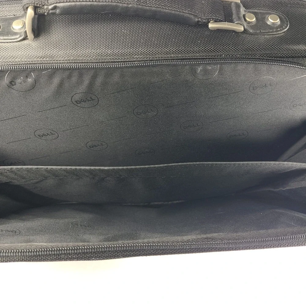 Dell 61955 Nylon Laptop Briefcase Bag Black Padded Shoulder Strap Large. Heavy.